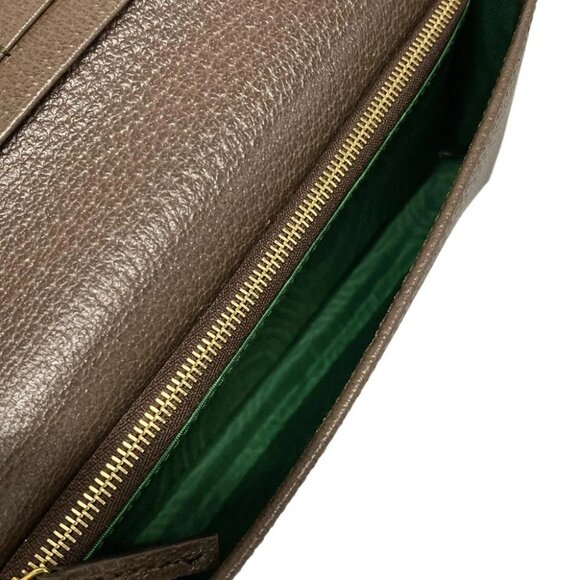 Auth GUCCI Crystal GG 621892 Brown Dark Brown Coated Canvas Leather - Picture 4 of 13